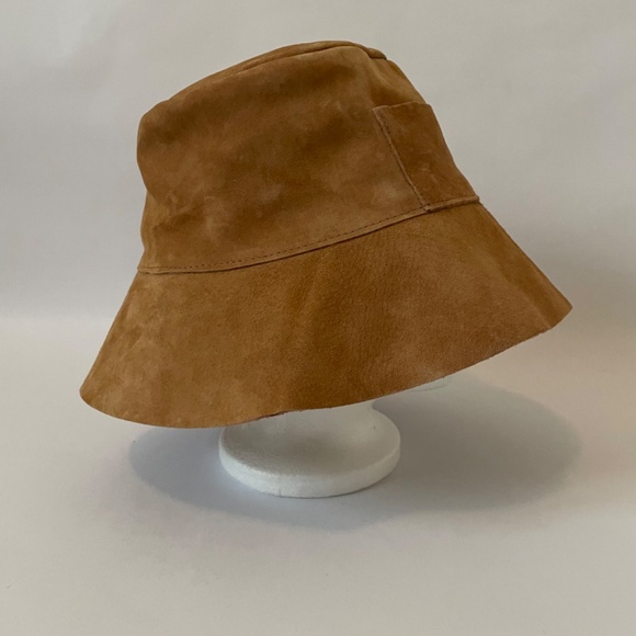 JB x LOC Lack Of Color Tan Suede Leather Bucket Hat, Unisex One Size - Picture 3 of 6